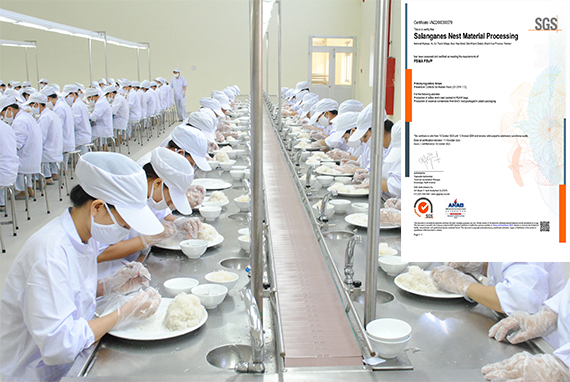 Nhà máy chế biến nguyên liệu Yến sào Khánh Hòa được chứng nhận FSMA