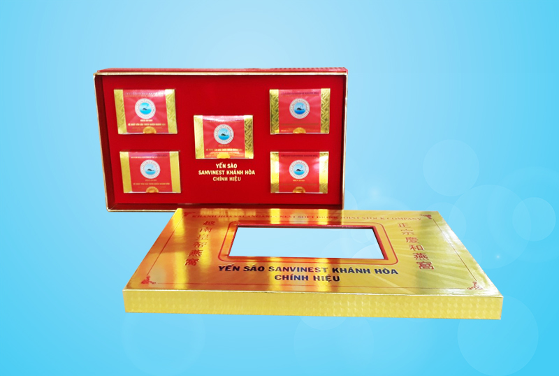 Yến sào Sanvinest Khánh Hòa chính hiệu tinh chế Hộp quà tặng - 5 hộp 3 gram (Q503)
